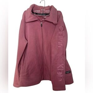 Women's Pink Active Tech Fleece Mock-neck Jacket